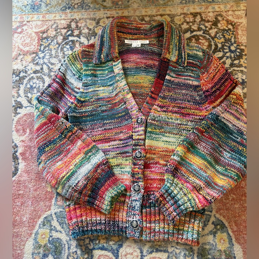 Veronica Beard Multicolor Striped Cardigan